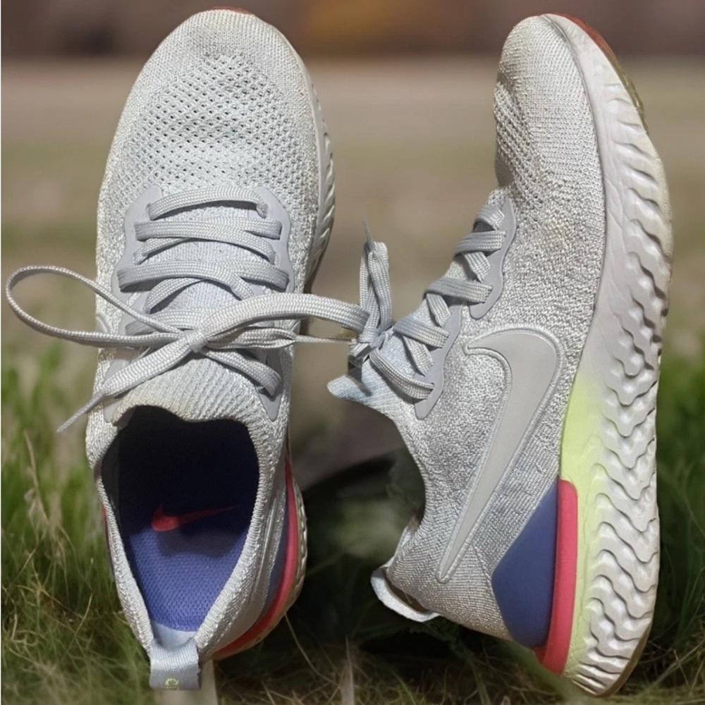 Nike Epic React light blue and pink, 9.5